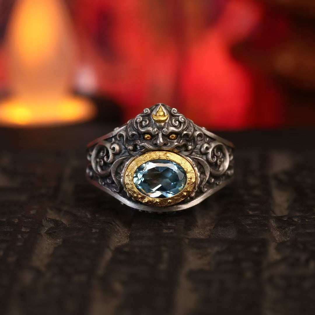 Silver Colored Gemstone Ring