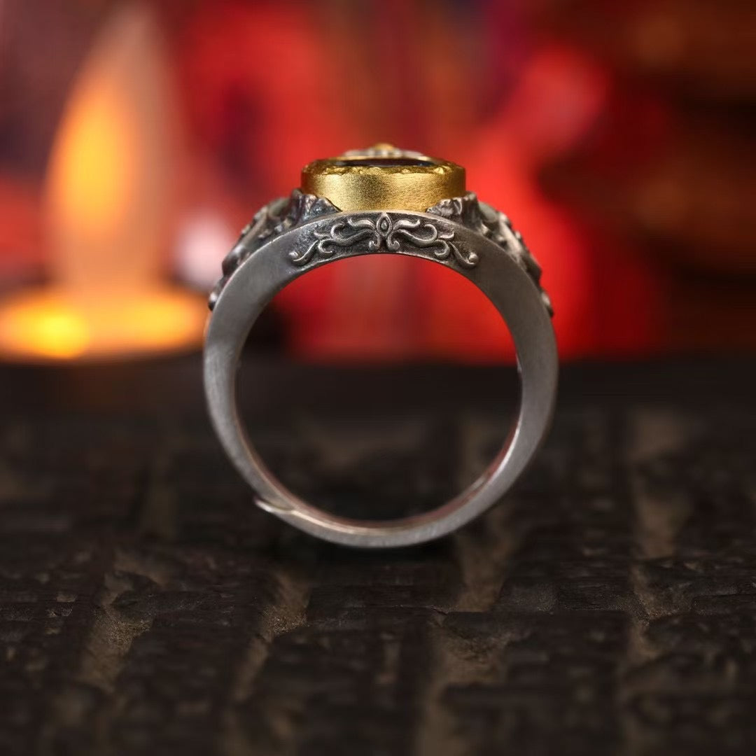 Silver Śītavana Ring "Fearless Samsara"