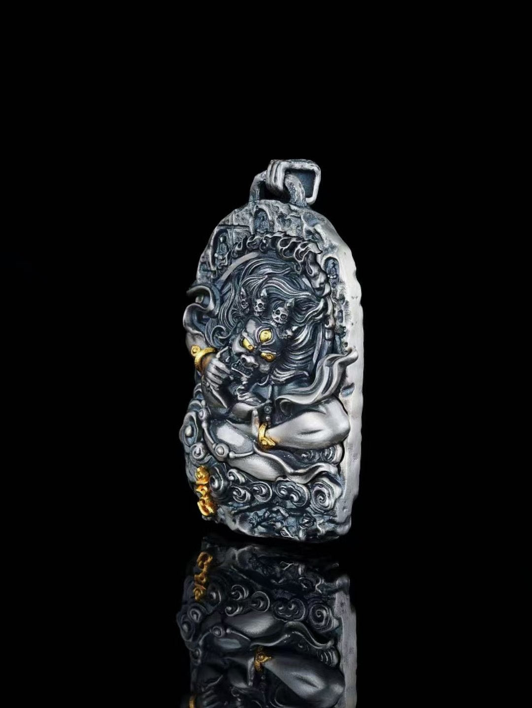 Tibetan Buddhist Mahakala Pendant "Wealth Protector"