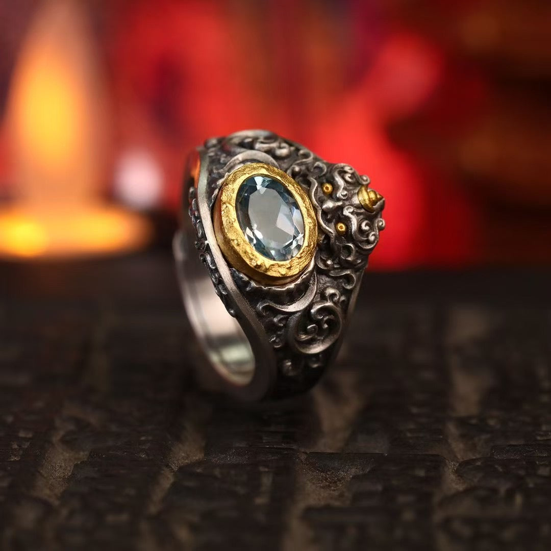 Silver Śītavana Ring "Fearless Samsara"