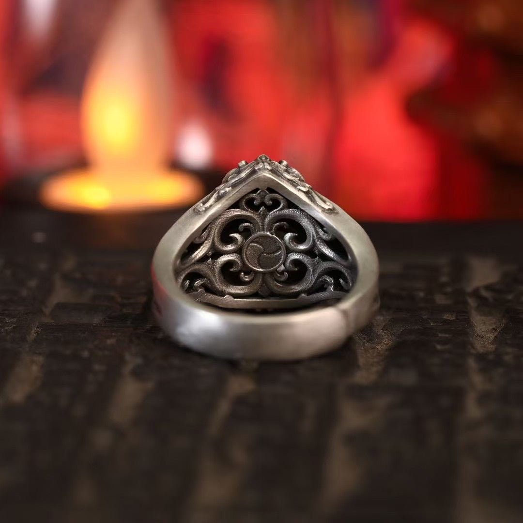 Silver Śītavana Ring "Fearless Samsara"