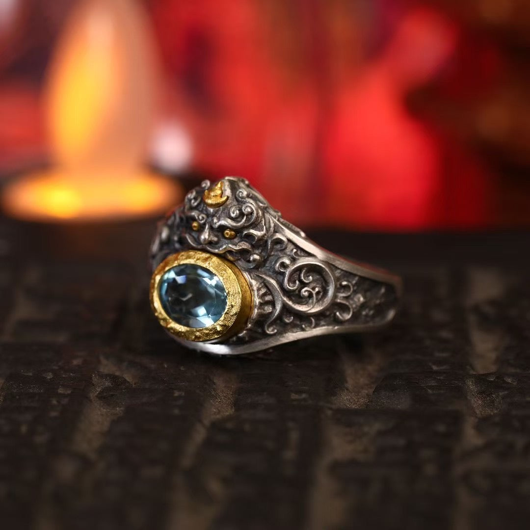 Silver Śītavana Ring "Fearless Samsara"