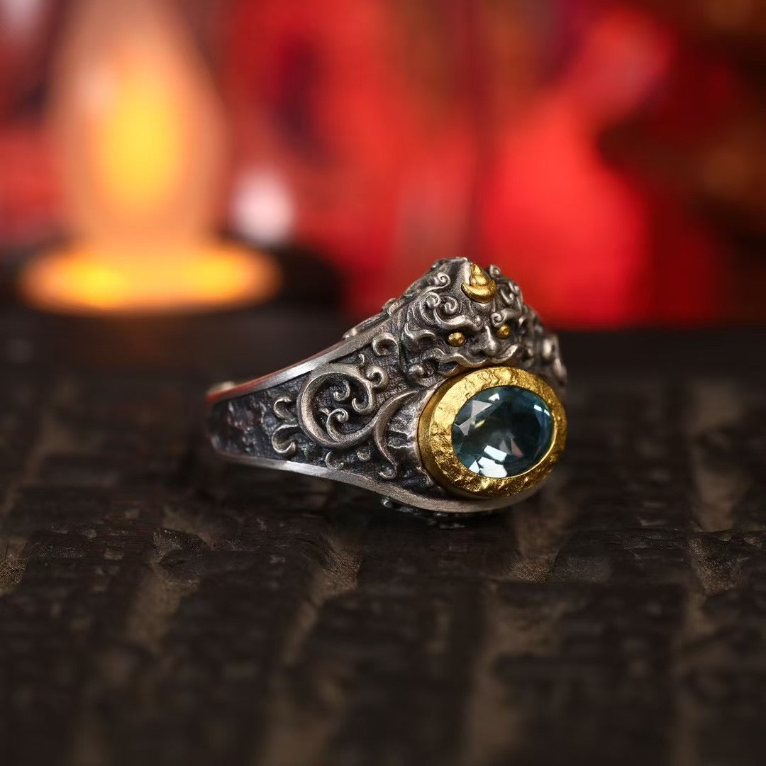 Silver Śītavana Ring "Fearless Samsara"