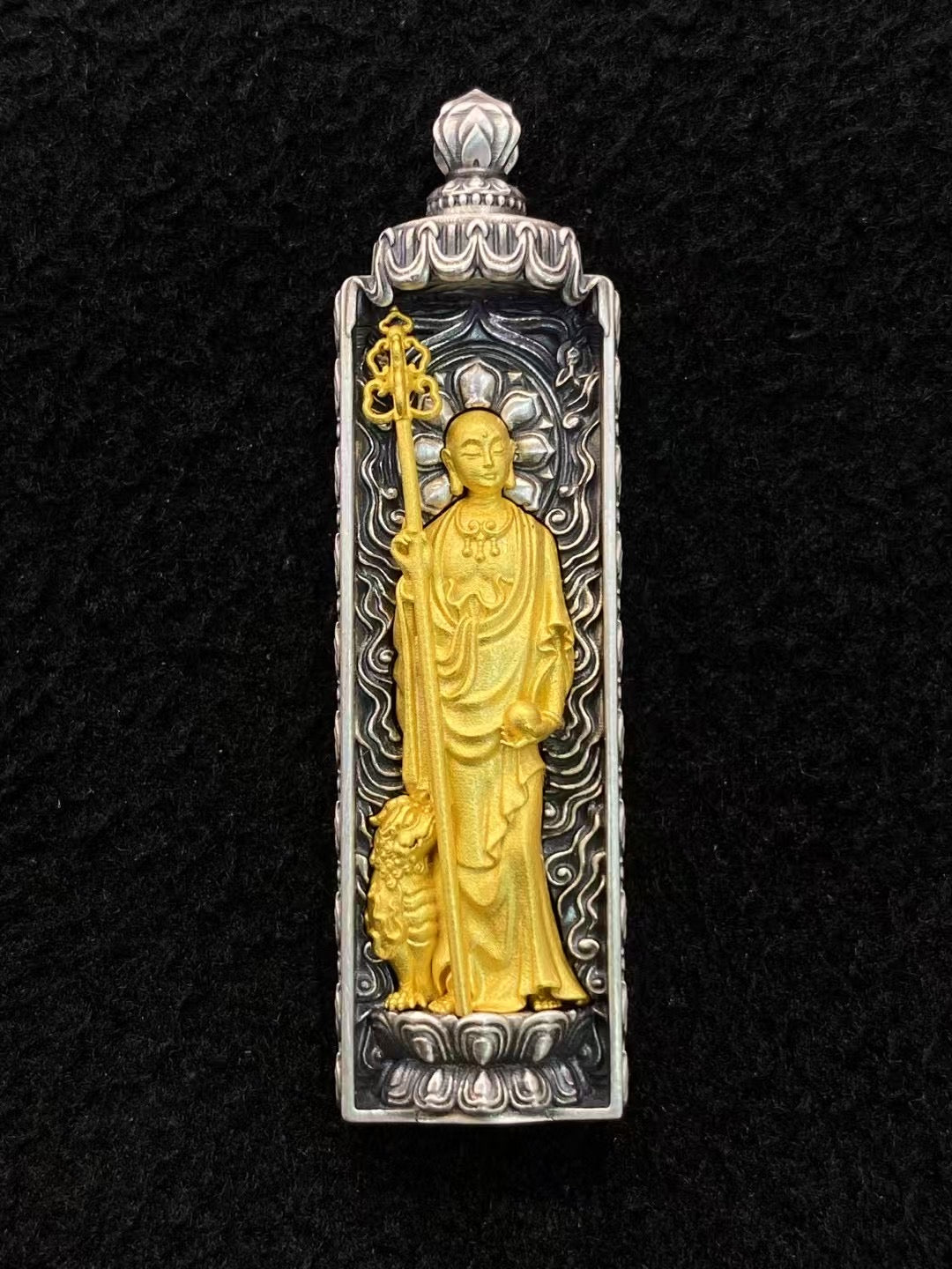 Silver Ksitigarbha Pendant "Compassion Beyond Realms"